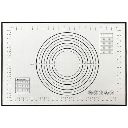 40x60CM Non-stick Pad Fiberglass Cloth + Silicone Pastry Mat Dough Rolling Mat 0.35MM Thick (BPA-Free, No FDA Certified)