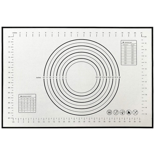40x60CM Non-stick Pad Fiberglass Cloth + Silicone Pastry Mat Dough Rolling Mat 0.35MM Thick (BPA-Free, No FDA Certified)