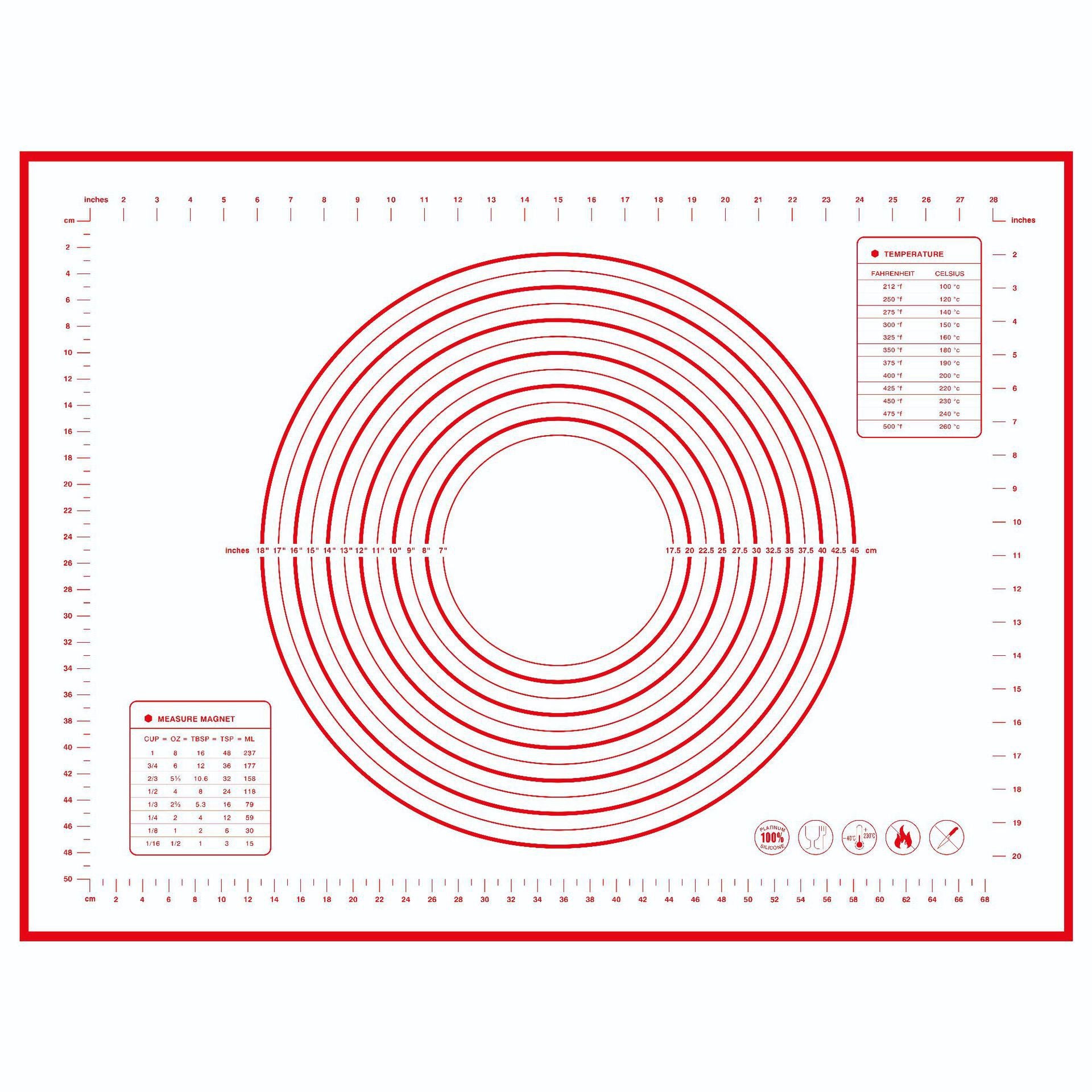 60x80CM Pastry Mat Non-stick Fiberglass Cloth + Silicone Pad for Rolling Dough Pie Crust Cookies 0.4MM Thick (BPA-Free, No FDA Certified)