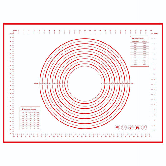 60x80CM Pastry Mat Non-stick Fiberglass Cloth + Silicone Pad for Rolling Dough Pie Crust Cookies 0.4MM Thick (BPA-Free, No FDA Certified)