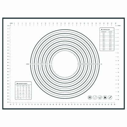 60x80CM Pastry Mat Non-stick Fiberglass Cloth + Silicone Pad for Rolling Dough Pie Crust Cookies 0.4MM Thick (BPA-Free, No FDA Certified)
