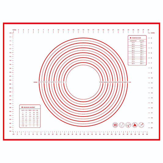 60x80CM Folld-Grade Fiberglass Cloth + Silicone Pastry Mat Dough Rolling Mat Non-stick Pad (BPA-Free, No FDA Certified)