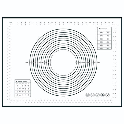 60x80CM Folld-Grade Fiberglass Cloth + Silicone Pastry Mat Dough Rolling Mat Non-stick Pad (BPA-Free, No FDA Certified)