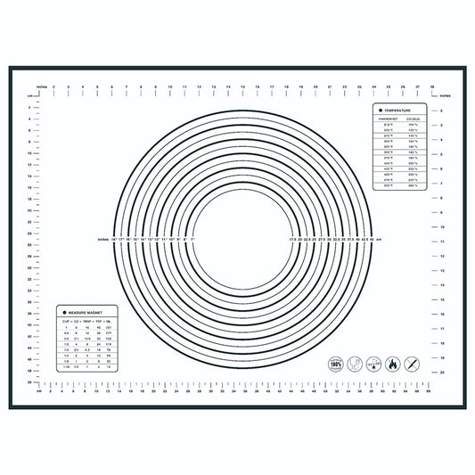 60x80CM Folld-Grade Fiberglass Cloth + Silicone Pastry Mat Dough Rolling Mat Non-stick Pad (BPA-Free, No FDA Certified)