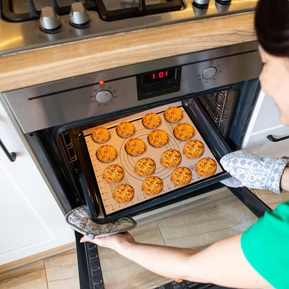 60x60CM Fiberglass Cloth + Silicone Pastry Mat Placement Mat Non-stick Dough Rolling Pad (BPA-Free, No FDA Certified)