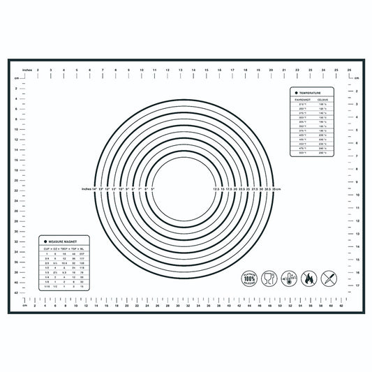 50x70CM Fiberglass Cloth + Silicone Pastry Mat Dough Rolling Mat 0.35MM Thick Non-stick Pad (BPA-Free, No FDA Certified)