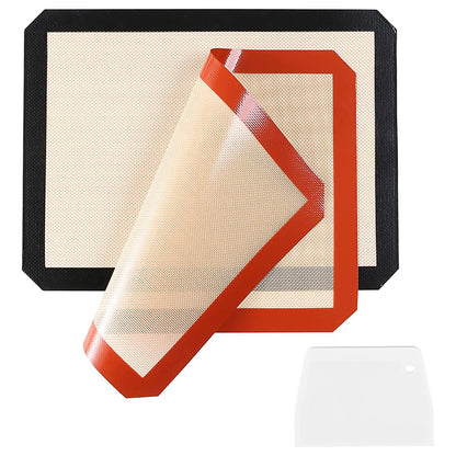 Silicone Baking Mat Cookie Pad Rolling Dough Mat Oven Sheet, Cutted Edge / 40x60cm (BPA-Free, No FDA Certified)