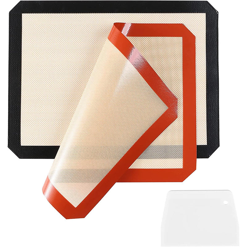 Non-stick Silicone Baking Mat Cookie Pad Rolling Dough Mat Oven Sheet, Cutted Edge / 29.5x42cm (BPA-Free, No FDA Certified)