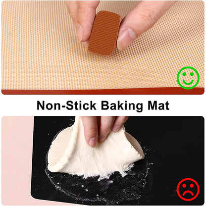 Rolling Dough Mat Non-stick Silicone Baking Mat Cookie Pad Oven Sheet, Cutted Edge / 30x20cm (BPA-Free, No FDA Certified)