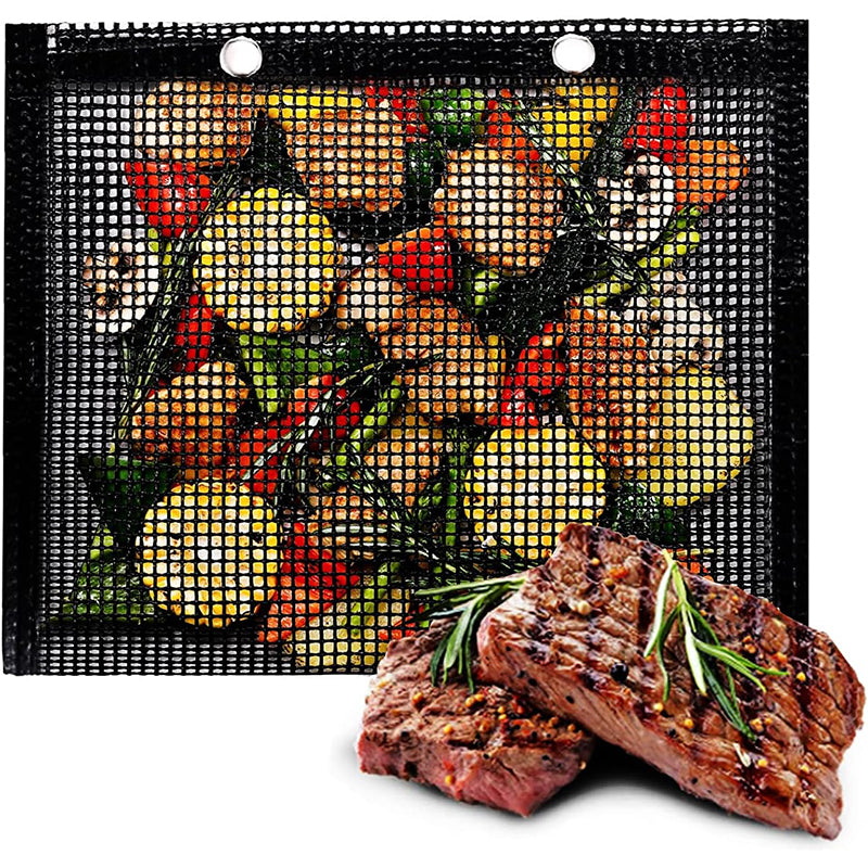 27x22CM Reusable Fiberglass Grill Barbecue Mesh Bag for Outdoor BBQ Picnic (BPA-Free, No FDA Certified)
