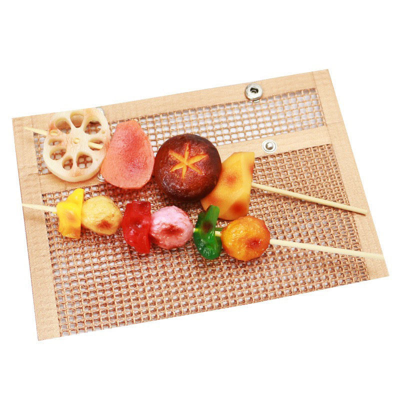 24x14CM Fiberglass BBQ Grilling Mesh Bag Grill Accessories Vegetables Grilling Pouch (BPA-Free, No FDA Certified)