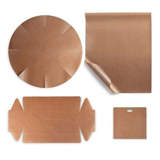4Pcs / Set Non-Stick Oven Liners Barbecue Grill Mat PTFE Fiberglass Cake Baking Mat (BPA-Free, No FDA Certified)