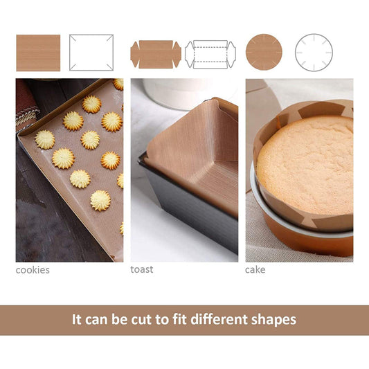 4Pcs / Set Non-Stick Oven Liners Barbecue Grill Mat PTFE Fiberglass Cake Baking Mat (BPA-Free, No FDA Certified)