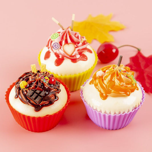 10Pcs 7cm Silicone Small Cake Cup Tart Muffin Cupcake Mold Kitchen Baking Molds (BPA-Free, No FDA Certificate)