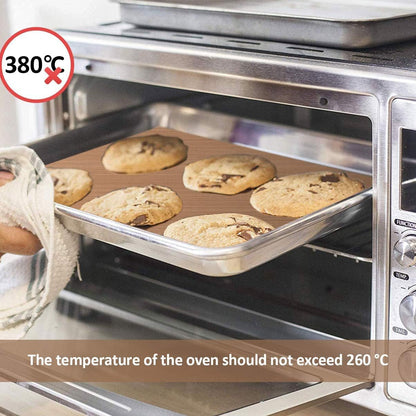 3PCS 40x60CM PTFE Fiberglass Cake Baking Mat Non-Stick Oven Liners Barbecue Grill Mat (BPA-Free, No FDA Certified)