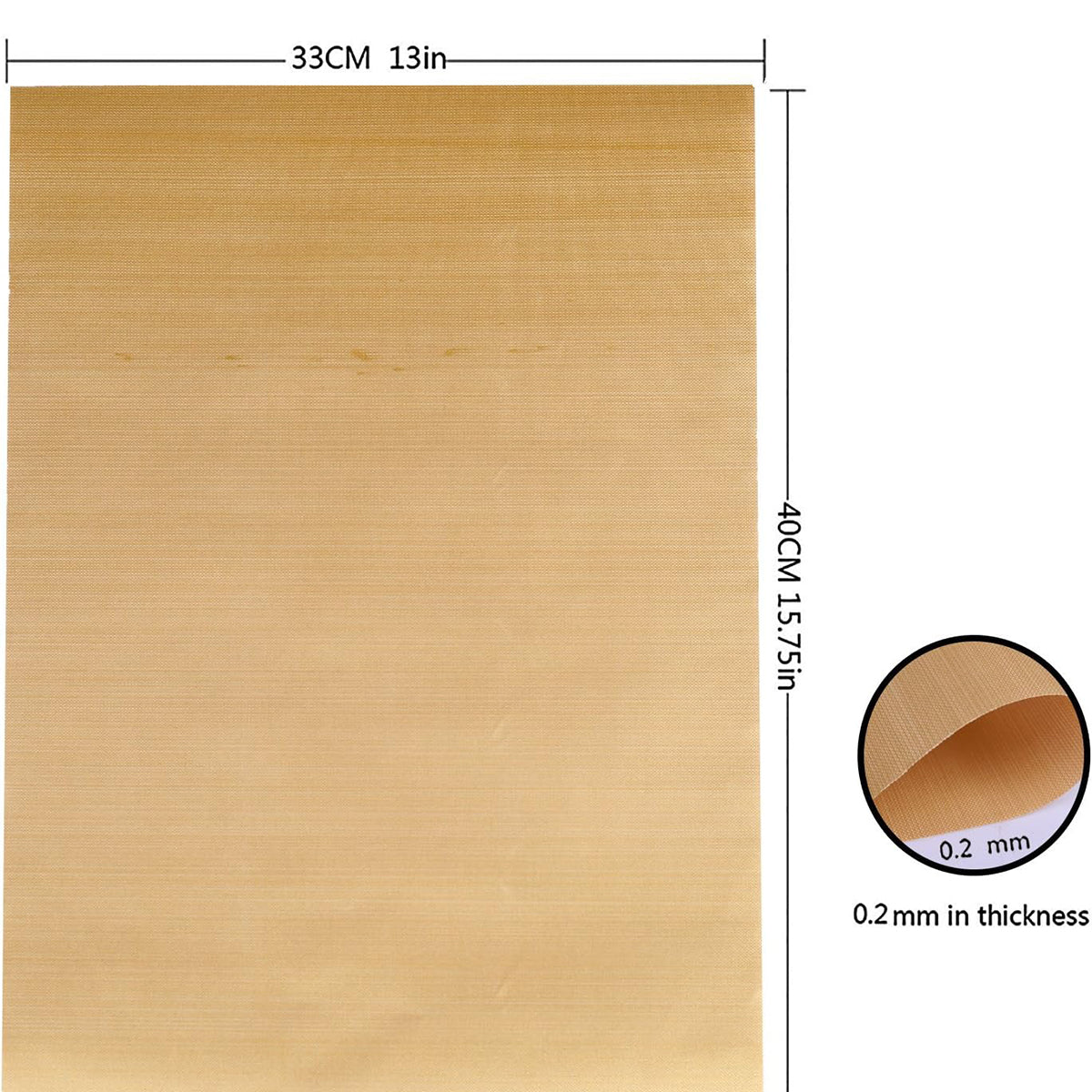 3Pcs 330x400x0.2mm Barbecue Grill Mat PTEF Fiberglass Cloth Heat Resistant Non-sticky Outdoor BBQ Sheet (BPA Free, No FDA Certificate)
