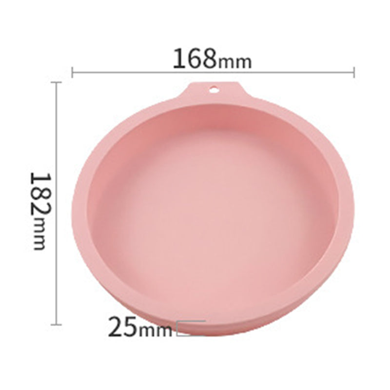 6-inch Cake Pan Silicone Mold Round Chiffon Cake Making Mold Baking Pan (BPA-Free, No FDA Certificate)