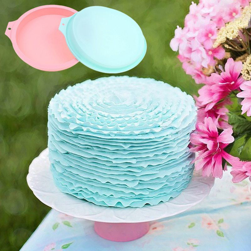 6-inch Cake Pan Silicone Mold Round Chiffon Cake Making Mold Baking Pan (BPA-Free, No FDA Certificate)
