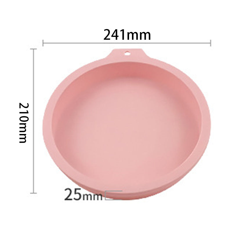 8-inch Round Cake Pan Silicone Mold Chiffon Cake Making Mold Kitchen Baking Pan (BPA-Free, No FDA Certificate)