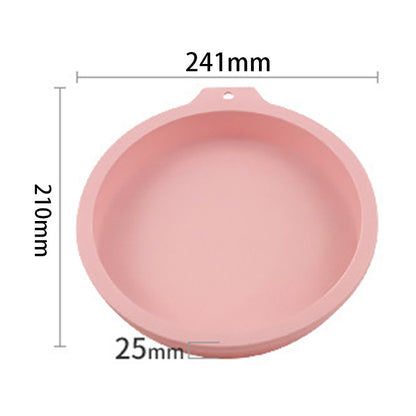 8-inch Round Cake Pan Silicone Mold Chiffon Cake Making Mold Kitchen Baking Pan (BPA-Free, No FDA Certificate)
