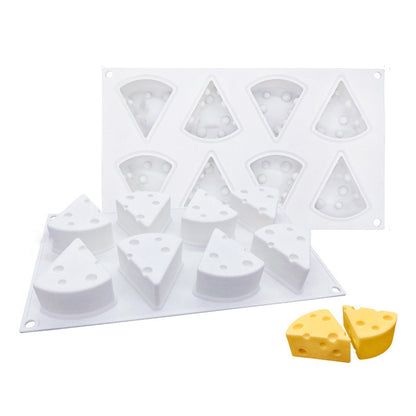 8-Grid Cheese Mousse Cake Mold Silicone Baking Mold DIY Soap Scented Candle Mold (BPA-Free, No FDA Certificate)