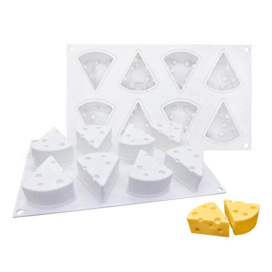 8-Grid Cheese Mousse Cake Mold Silicone Baking Mold DIY Soap Scented Candle Mold (BPA-Free, No FDA Certificate)