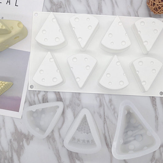 8-Grid Cheese Mousse Cake Mold Silicone Baking Mold DIY Soap Scented Candle Mold (BPA-Free, No FDA Certificate)