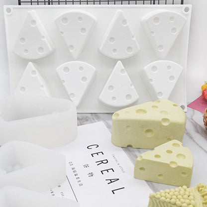 8-Grid Cheese Mousse Cake Mold Silicone Baking Mold DIY Soap Scented Candle Mold (BPA-Free, No FDA Certificate)