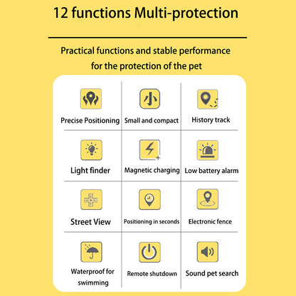 Mini 4G Petpositi Tracker IP67 Waterproof Dog GPS Collar Cat Locator Smart GPS Pets Tracker Alerter