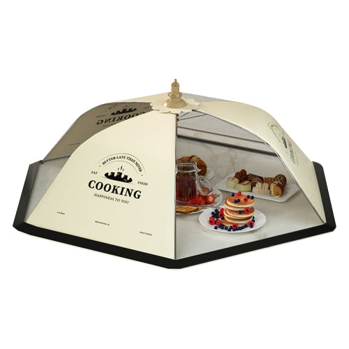 80cm Food Cover Reusable Collapsible Anti-mosquito Net Mesh Food Tent for Dining Table Picnics BBQ