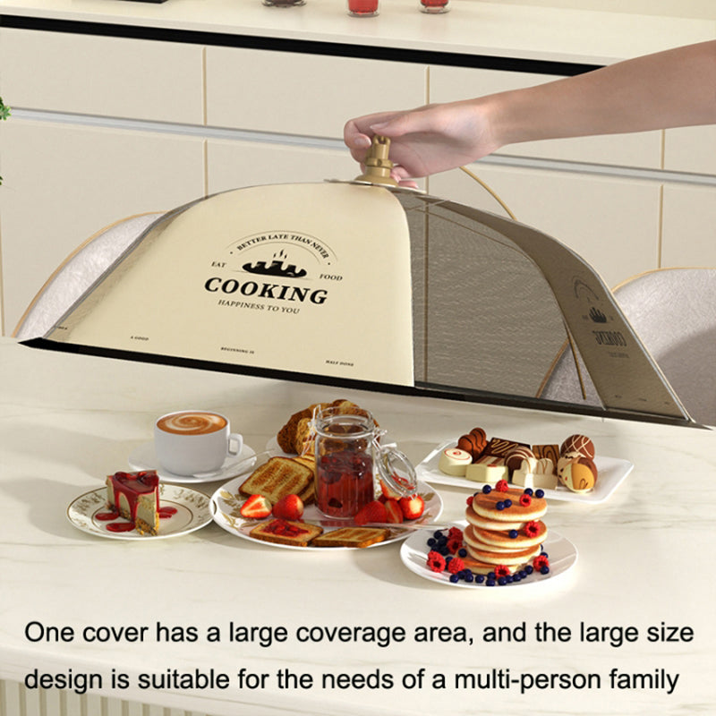 80cm Food Cover Reusable Collapsible Anti-mosquito Net Mesh Food Tent for Dining Table Picnics BBQ