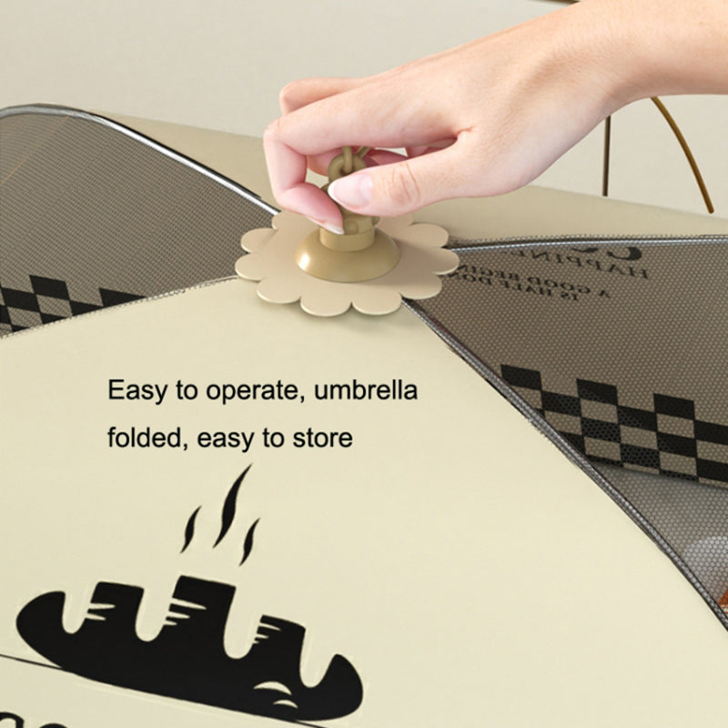 80cm Food Cover Reusable Collapsible Anti-mosquito Net Mesh Food Tent for Dining Table Picnics BBQ