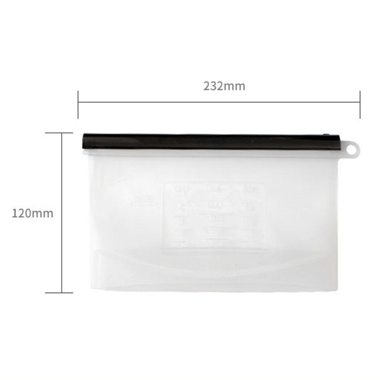500ML Reusable Freezer Bag Food-Grade Silicone Meat Fruit Snack Storage Bag Picnic Sandwich Pouch (BPA-free, No FDA Certified), Size: S