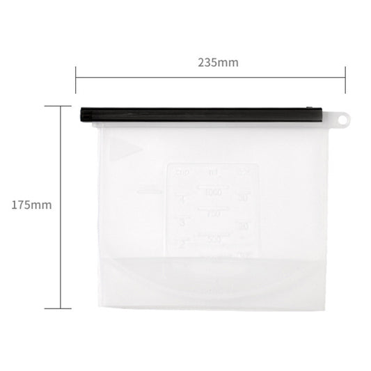 1000ML Silicone Food Organization Pouch Leakproof Kitchen Meat Fruit Fresh-Keeping Bag (BPA-free, No FDA Certified), Size: M