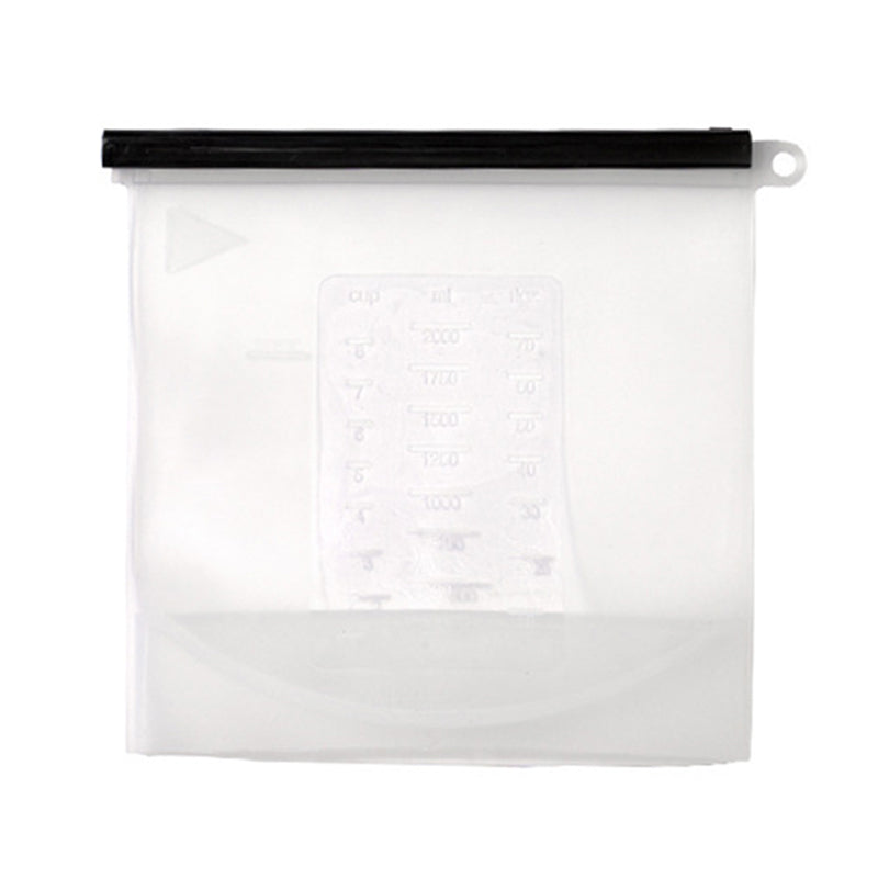 2000ML Kitchen Storage Freezer Bag Leakproof Silicone Food Organization Pouch (BPA-free, No FDA Certified), Size: L