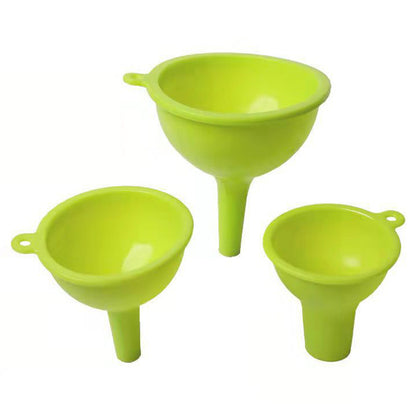 3Pcs / Set S / M / L Silicone Wine Oil Honey Funnel Kitchen Liquid Pouring Funnel Tool (No FDA Certification, BPA-free)