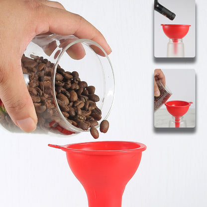 3Pcs / Set S / M / L Silicone Wine Oil Honey Funnel Kitchen Liquid Pouring Funnel Tool (No FDA Certification, BPA-free)