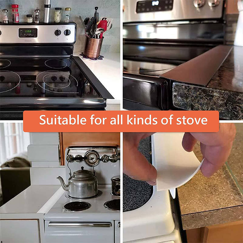 1Pc 21-inch Stove Gap Cover Anti-stain Cooker Gap Filler Fiberglass Cloth Kitchen Stovetop Protector
