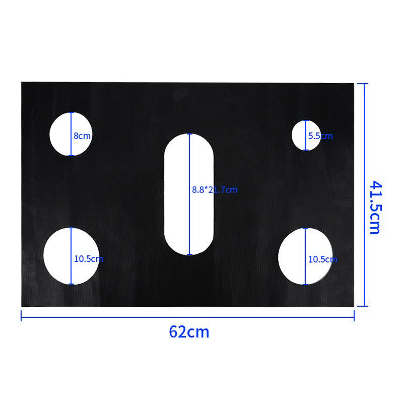 1Pc 5-Hob Stove Burner Cover Non-Stick Heat Resistant PTEF Fiberglass Cloth Stovetop Burner Protector