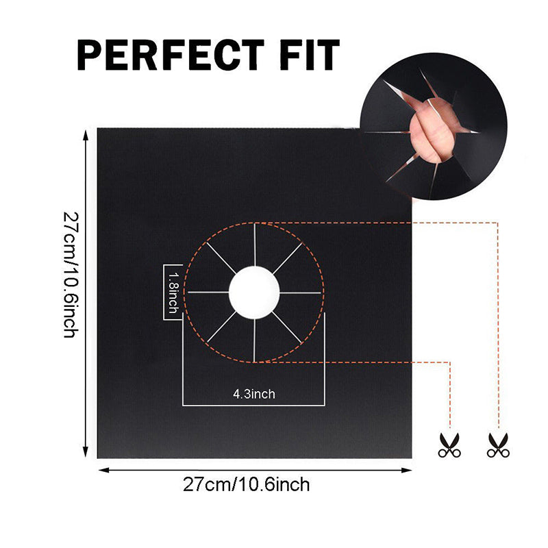 Easy to Wipe Clean Fiberglass Cloth Stove Burner Oil-proof Cover Gas Stove Burner Liner Non-Stick Gas Range Protector