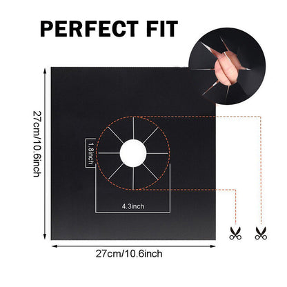 Easy to Wipe Clean Fiberglass Cloth Stove Burner Oil-proof Cover Gas Stove Burner Liner Non-Stick Gas Range Protector