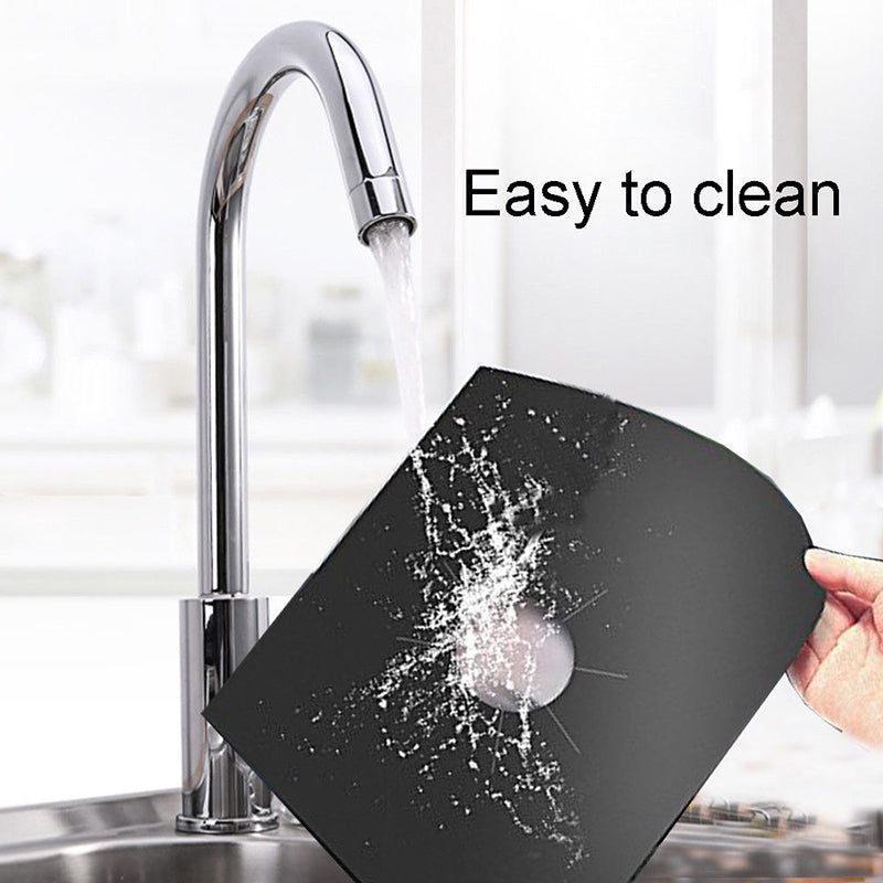 4PCS Non-Stick Gas Range Protectors Mats Fiberglass Cloth Oil-proof Covers Stove Burner Gas Stove Burner Liners