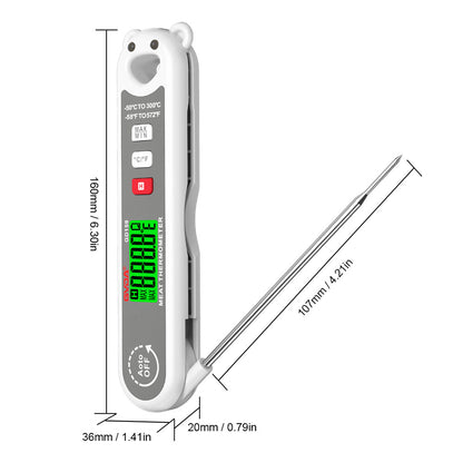 GVDA GD159 Digital Food Thermometer Meat Oil Milk Temperature Measure Tool (BPA Free, No FDA Certification)