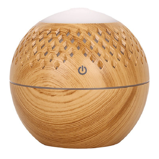 200ml Wood Grain Hollow Air Humidifier Mini Silent Mist Maker Fog Sprayer with Colorful Light for Home, Office (with CE)