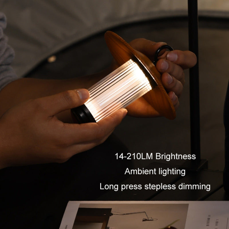 Outdoor Camping Light USB Rechargeable Lantern Lamp Kit with Base and Lampshade
