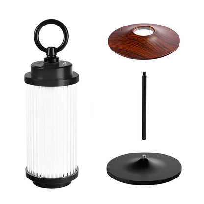 Outdoor Camping Light USB Rechargeable Lantern Lamp Kit with Base and Lampshade