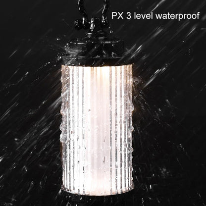 Outdoor Camping Light USB Rechargeable Lantern Lamp Kit with Base and Lampshade