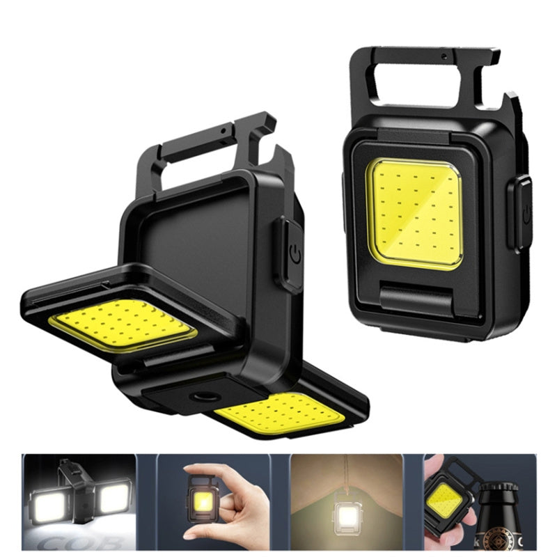 Double-Sided COB Camping Light White-Light Mini Lamp 800mAh Portable Keychain Light with Tripod Stand
