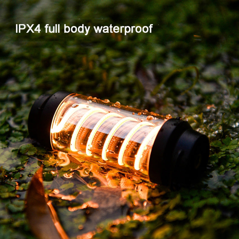 Rechargeable Outdoor Camping Spiral Light Waterproof Tent Lantern Hanging Lamp