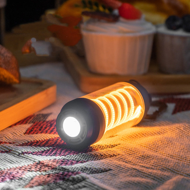 Rechargeable Outdoor Camping Spiral Light Waterproof Tent Lantern Hanging Lamp